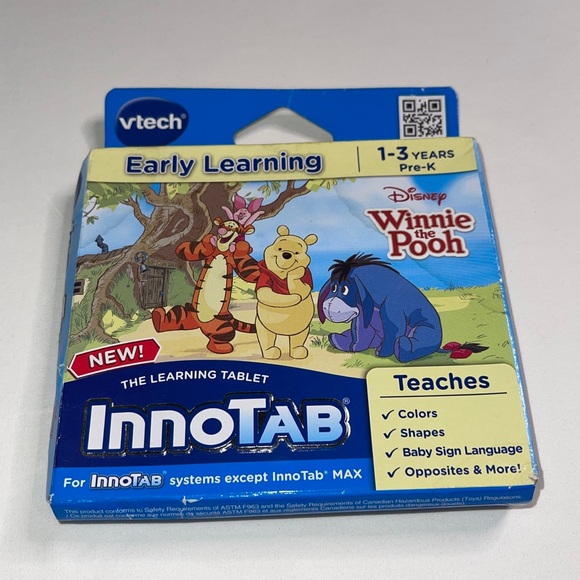 Vtech InnoTab educational video game - Winnie the Pooh  Colors/Shapes/Opposites - Picture 1 of 3